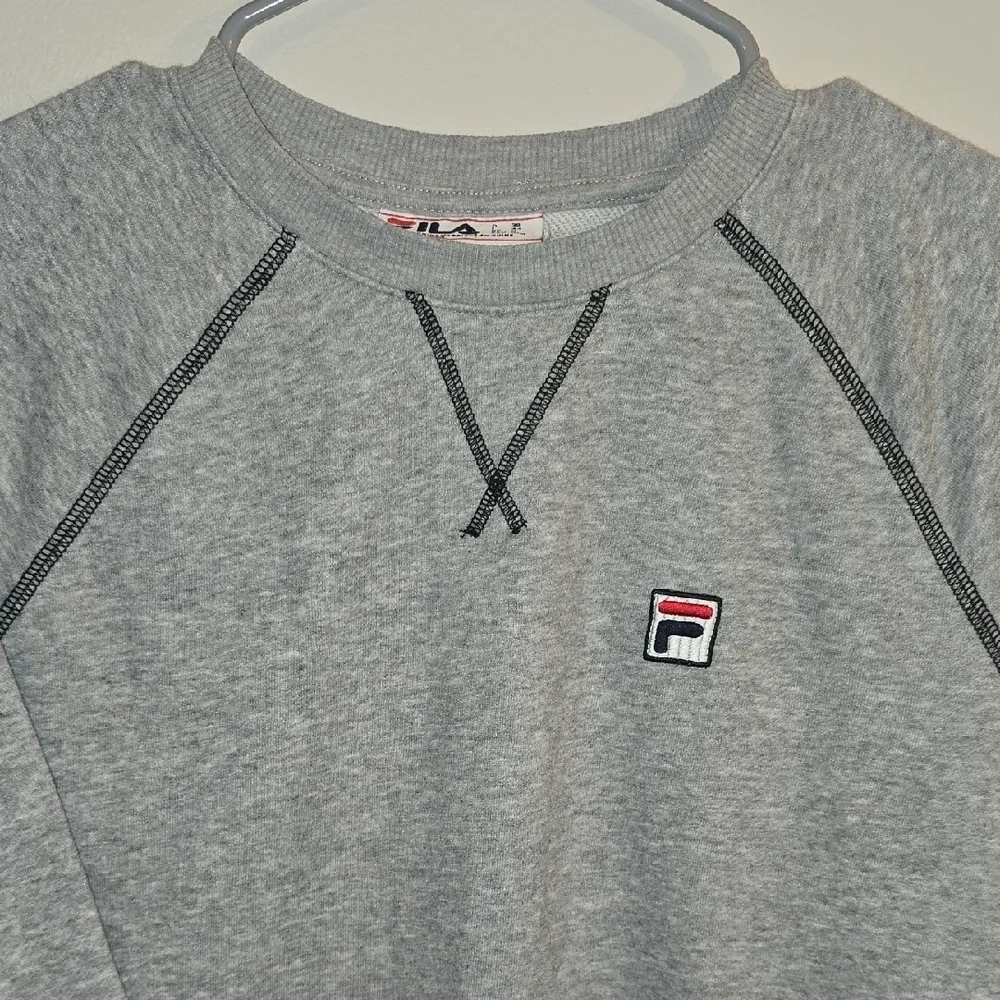 Fila Heather Gray Men's Crewneck Sweater With Embroidery LOT N